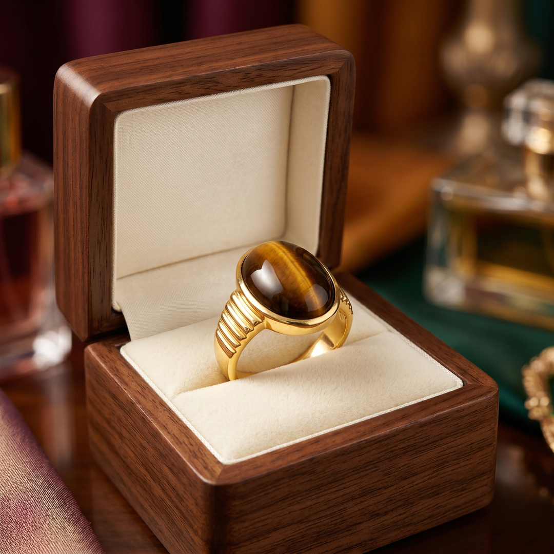 Tiger Eye Stone টাইগার আই পাথরের আংটি - Image 1
